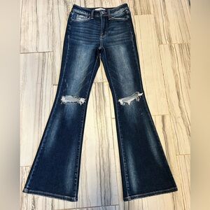 EUC Like New Flying Monkey High Rise Flare Stretch Jean